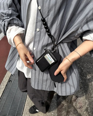 [4th Re-release] (ORIGINAL) Wood Ball Shoulder Strap (black)