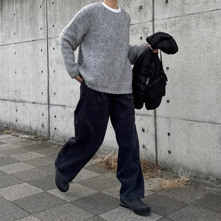 Washed corduroy carpenter pants