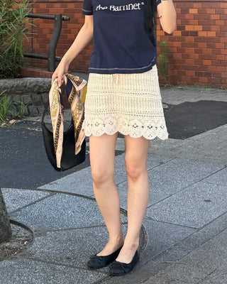Crochet mini skirt