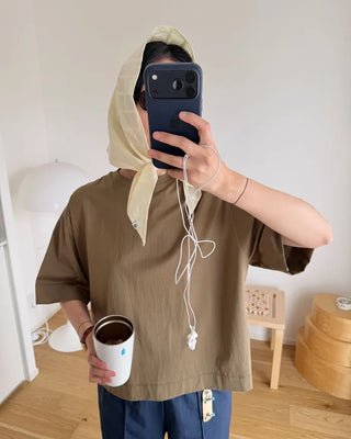 Mercerized Overfit Short-Sleeve T-Shirt