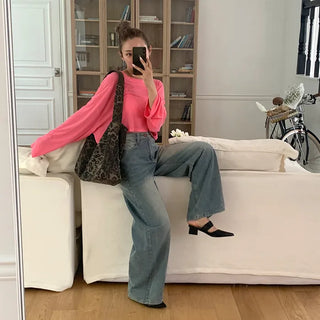 Leopard wash shoulder bag