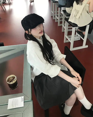 Round Hem Overfit Basic Shirt