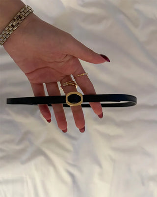 Oval buckle belt