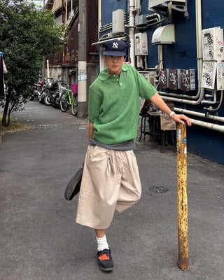 Oversized Banded Bermuda Pants