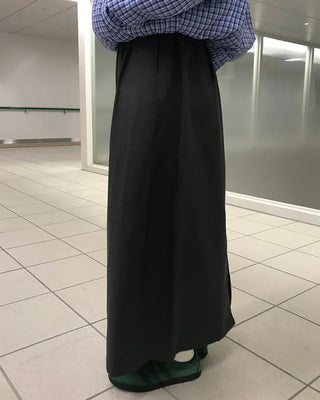 Waist string long skirt