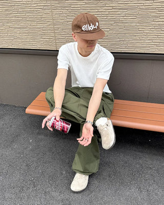 Button pocket wide cargo pants