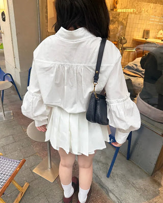 (ORIGINAL) Basic Pintuck Shirring Shirt