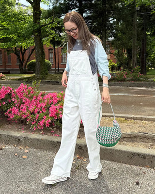 Cotton wide overalls