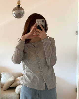 Asymmetrical sheer cardigan