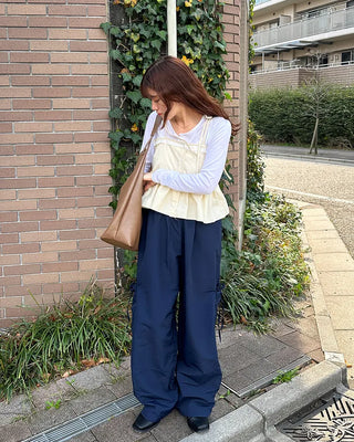 Side-ribbon cargo pants