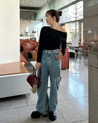 Cubic Off-Shoulder T-Shirt