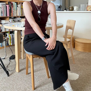 Simple ribbed tank top