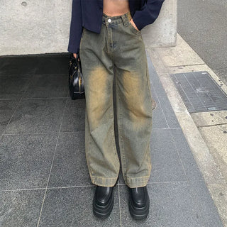 Yellow Wash Loose Fit Denim