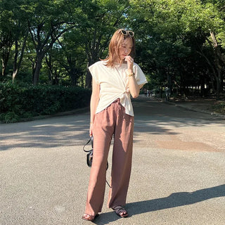 Banding linen pants