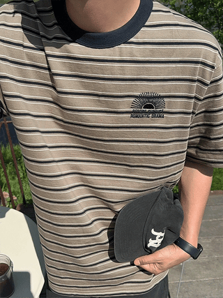 Sunrise Stripe 1/2 T-shirt