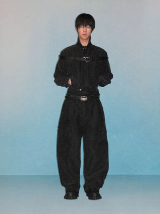 [MASONPRINCE] Washed Cotton Work Jacket & Pants Set