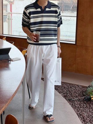 Libero Pigment Linen Long Wide Pants