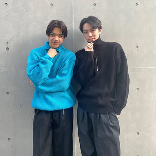 Half-zip knit