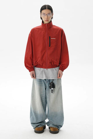 [MASONPRINCE] Lightweight Nylon Stand Collar Jacket