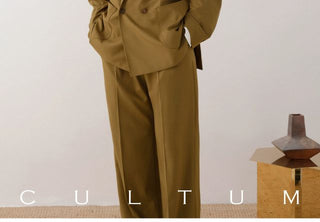 [CULTUM] Washable Bamboo Fiber Double-Breasted Suit Set