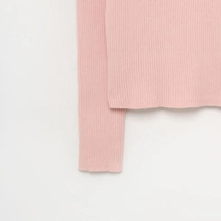 U-neck ribbed knit