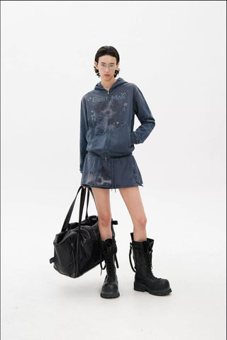 [MASONPRINCE] Deconstructed Knit Mini Skirt