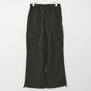 Nylon wide pocket drawstring pants
