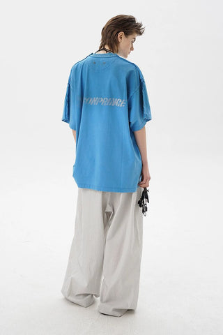 [MASONPRINCE] Graffiti Label Washed Cotton Tee