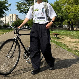 Balloon Fit Cotton Pants