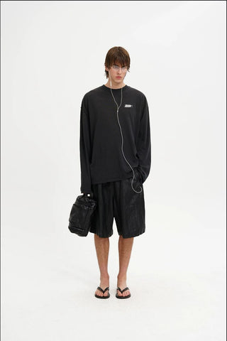 [MASONPRINCE] Double Layer Collar Long Sleeve Tee