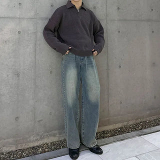 Tinted Washed Denim Pants