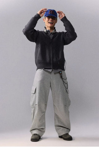 [Monterest] Wool Blend Wide Cargo Work Pants