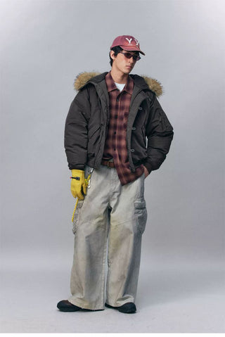 [Monterest] N2B Hooded Down Jacket with Fur Trim