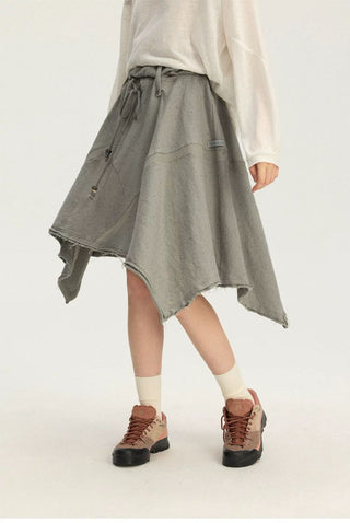 [Monterest] A-Line Patchwork Sweat Skirt