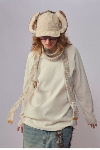 [Monterest] Speckled Yarn Narrow Knit Scarf