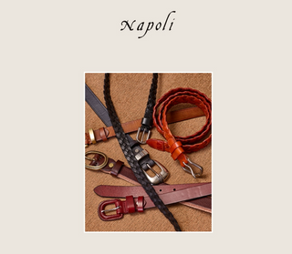 [CULTUM] Engraved Silver Buckle Belt