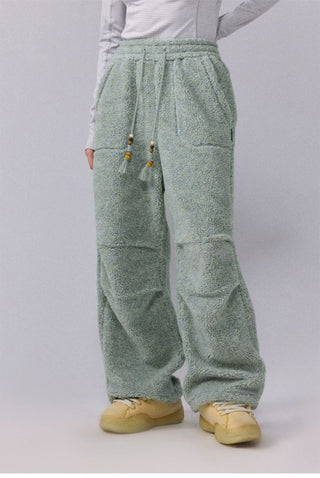 [Monterest] Sherpa Fleece Beaded Drawstring Pants