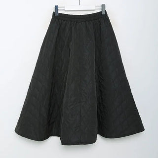 Quilted long skirt
