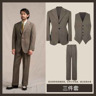 [CULTUM] 1930s Wool Blend Stripe Suit Set