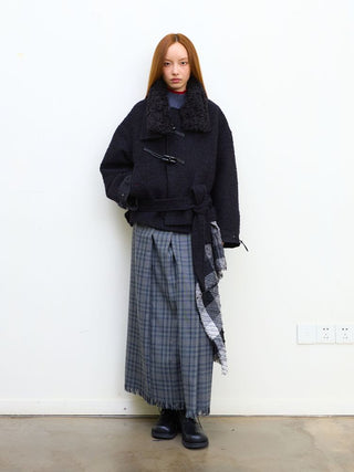 [NeverSeez] Boucle Toggle Short Coat