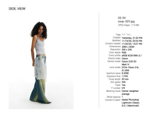 CONP Lace spliced denim pants (blue)