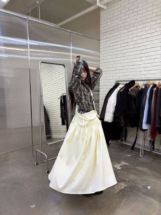 [NeverSeez] Jacquard Voluminous Skirt