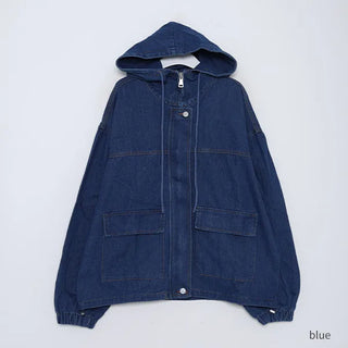 Hooded denim jacket