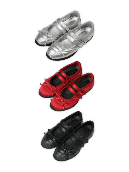 [Moromoro2] Distressed Leather Mary Jane  Flats