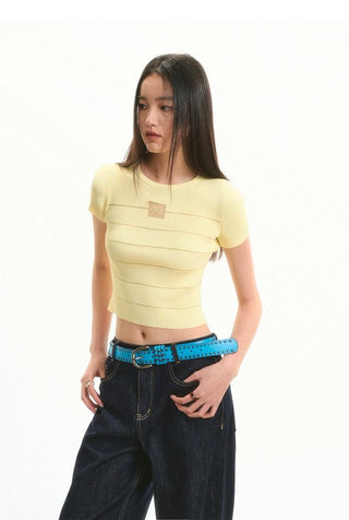 [NOTAWEAR] Beaded knitted T-shirt