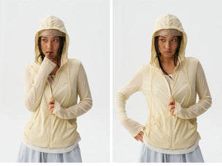 [Monterest] Lyocell Wool Blend Layered Hooded Knit Jacket