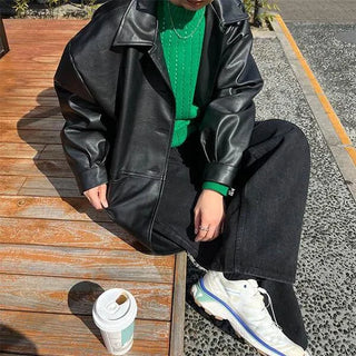 Classic faux leather jacket