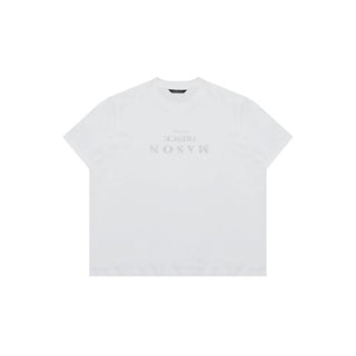 [MASONPRINCE] Mirror Logo Print Slim Fit T-Shirt