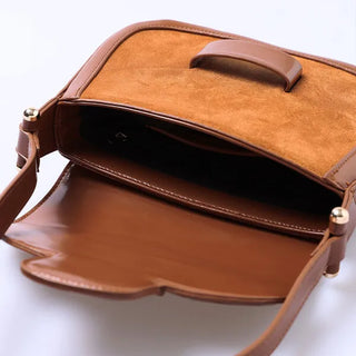 Suede shoulder bag