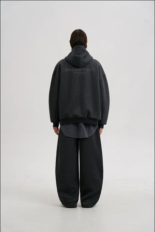 [MASONPRINCE] Air Layer Stand Collar Hoodie Set